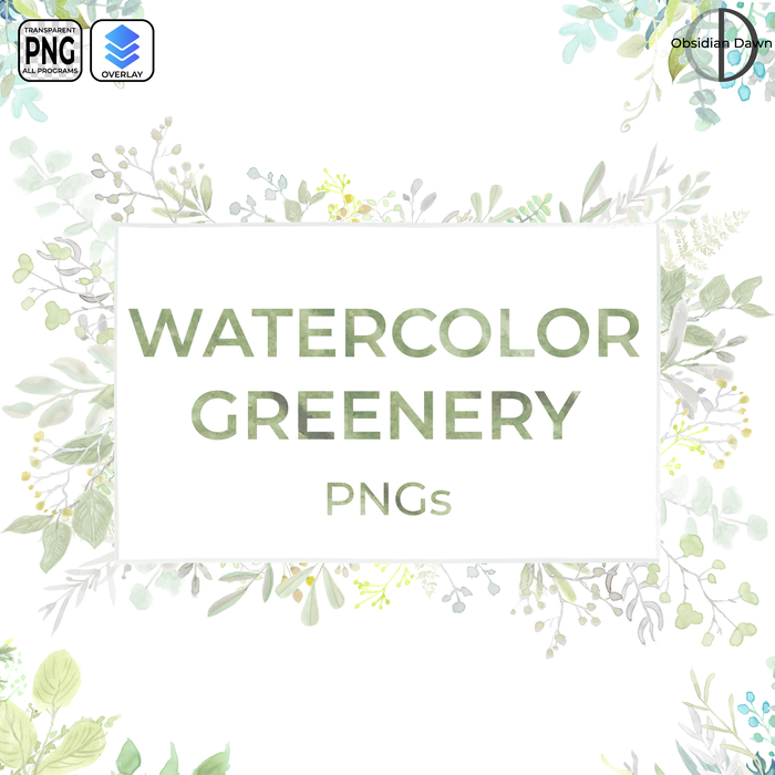 Watercolor Greenery PNGs