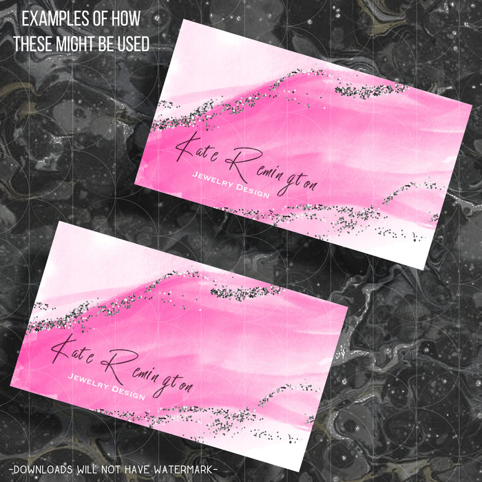 Watercolor & Glitter PNGs