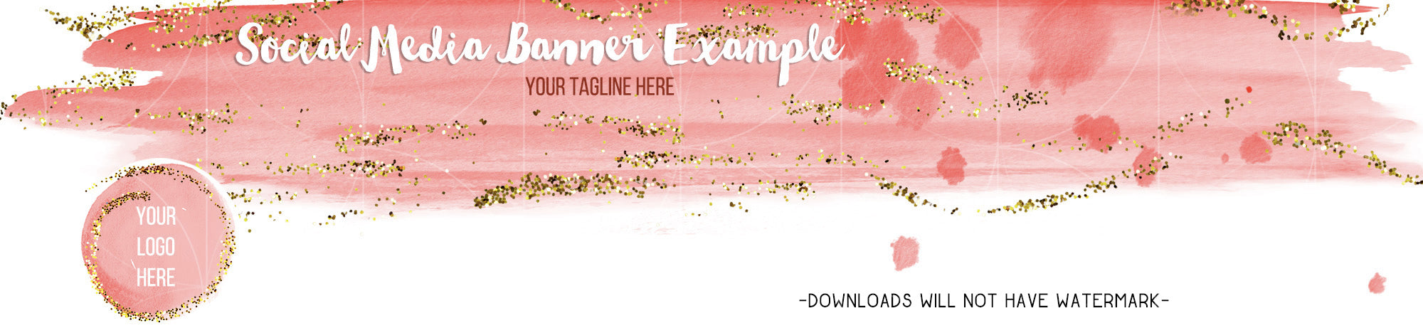 Watercolor & Glitter PNGs