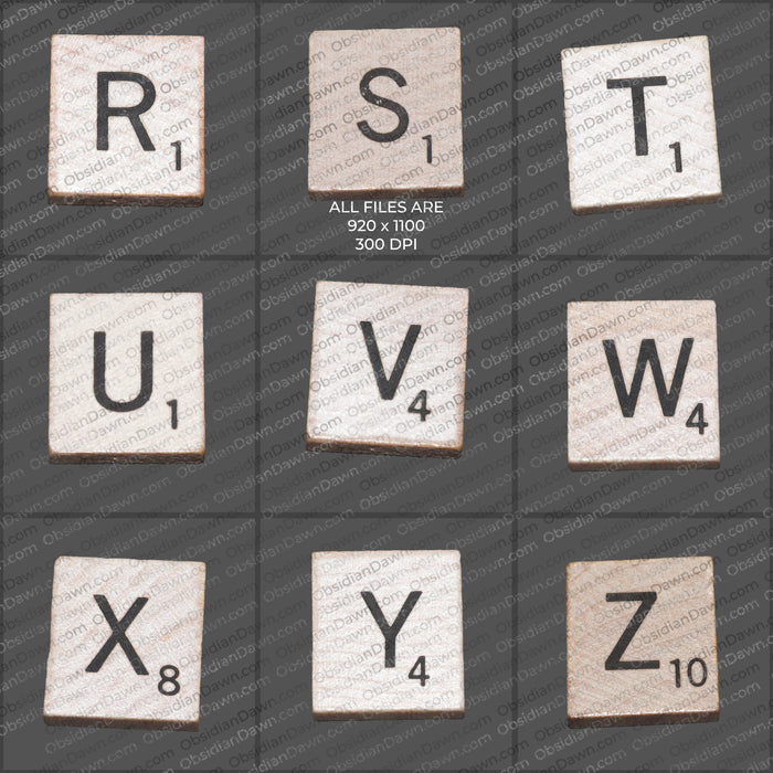Wooden Letter Tiles PNGs