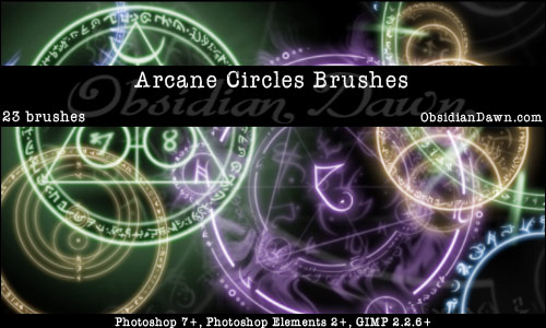 Arcane circles brushes by obsidiandawn.com