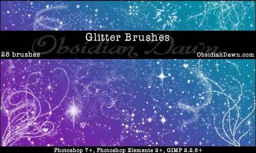 Glitter Brushes by obsidiandawn.com