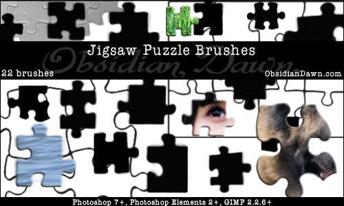 jigsaw puzzle template. Jigsaw Puzzle Pieces Brushes