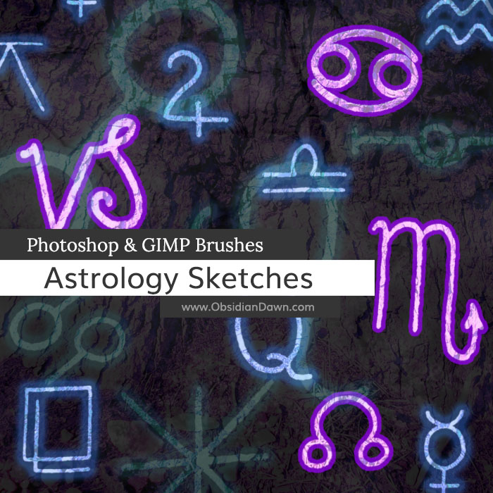 Astrology Sketches Brushes