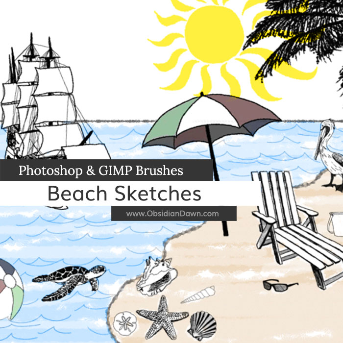 Beach Sketches Brushes