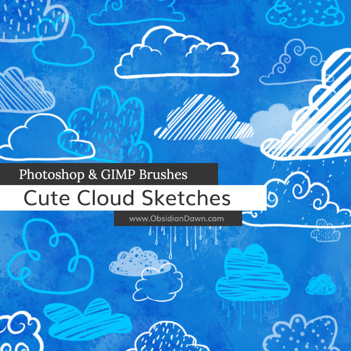 Cute Cloud Sketches Brushes