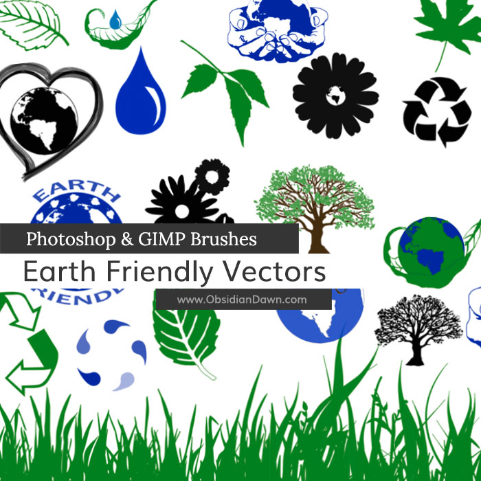 Earth Friendly Vectors Brushes