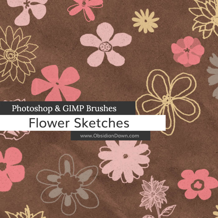 “Flower Sketches Brushes