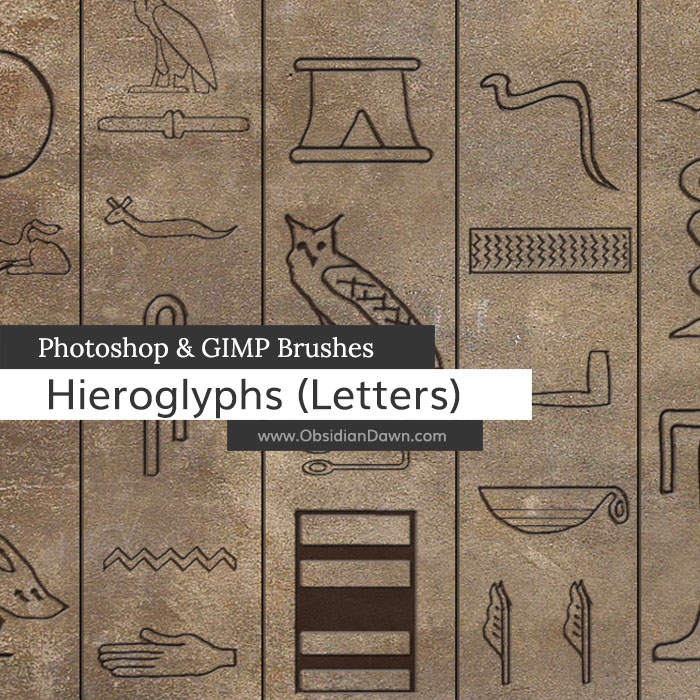 Hieroglyphs (Letters) Brushes