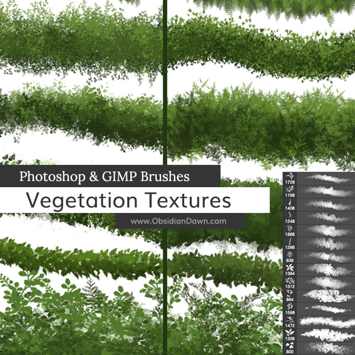 Vegetation / Foliage Texture Brushes
