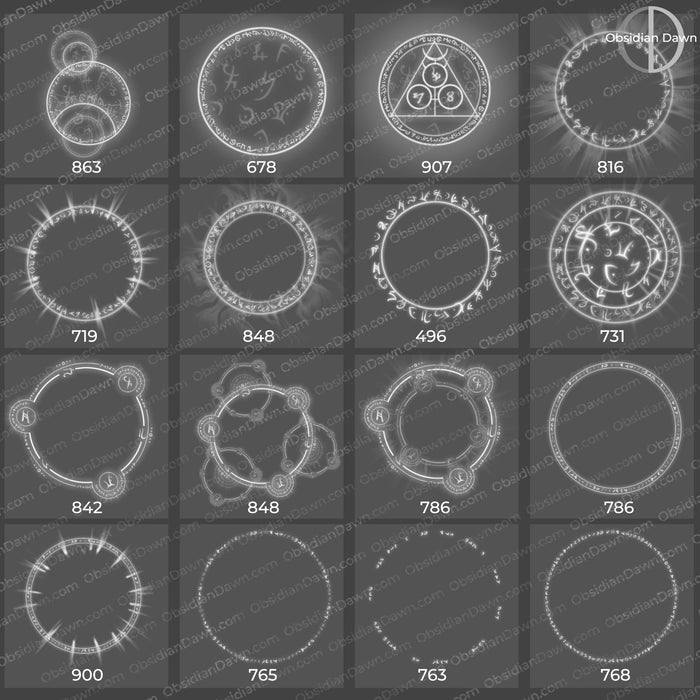 Arcane Circles Brushes Mega Pack – Photoshop, Procreate, GIMP