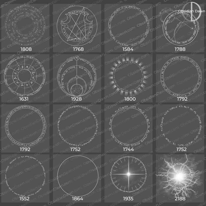 Arcane Circles Enhancements Brushes – Photoshop, Procreate, GIMP