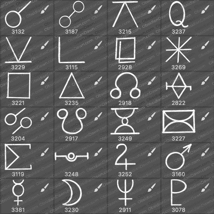 Astrology Symbols Brushes - Photoshop, Procreate, GIMP
