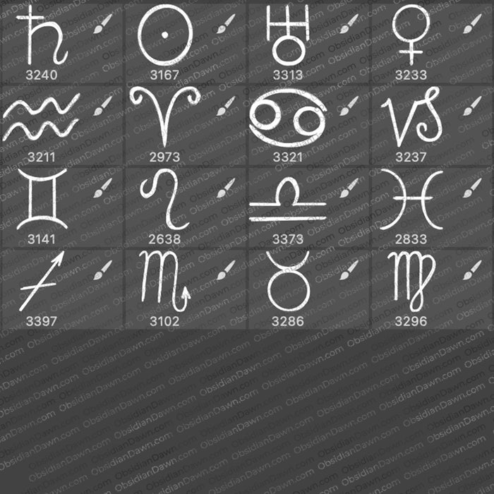 Astrology Symbols Brushes - Photoshop, Procreate, GIMP
