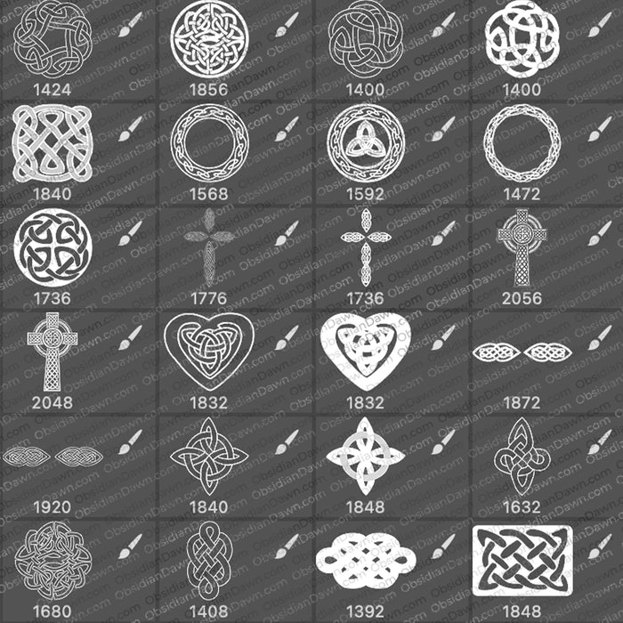 Celtic Knotwork Brushes - Photoshop, Procreate, GIMP