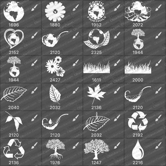 Earth Friendly Brushes - Photoshop, Procreate, GIMP
