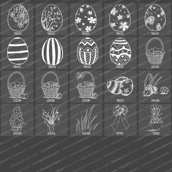 Easter Sketches Brushes – Photoshop, Procreate, GIMP