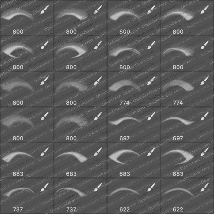 Eyeshadow Brushes - Photoshop, Procreate, GIMP