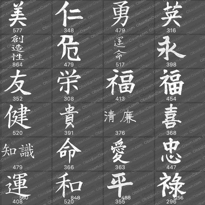 Kanji Brushes – Photoshop, Procreate, GIMP