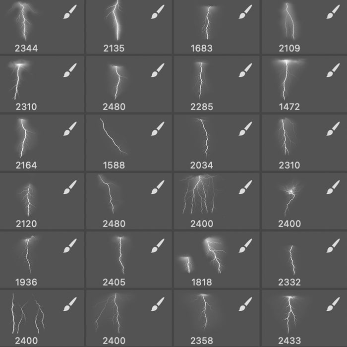 Lightning Brushes Mega Pack - Photoshop, Procreate, GIMP