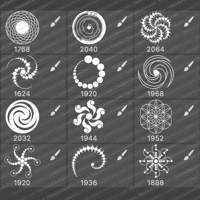 Sacred Geometry Brushes - Photoshop, Procreate, GIMP