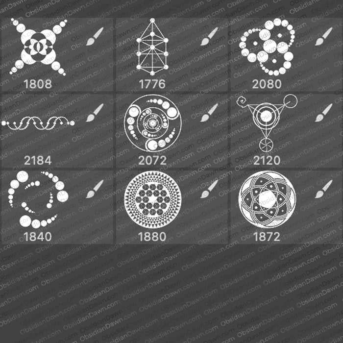 Sacred Geometry Brushes - Photoshop, Procreate, GIMP