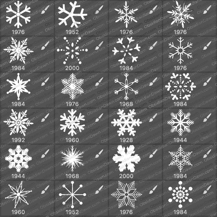 Snow & Flakes Brushes Mega Pack - Photoshop, Procreate, GIMP