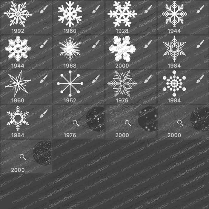 Snow & Flakes Brushes Mega Pack - Photoshop, Procreate, GIMP