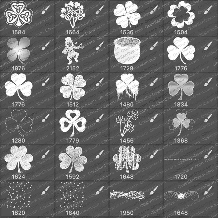 St. Patrick's Day Brushes - Photoshop, Procreate, GIMP