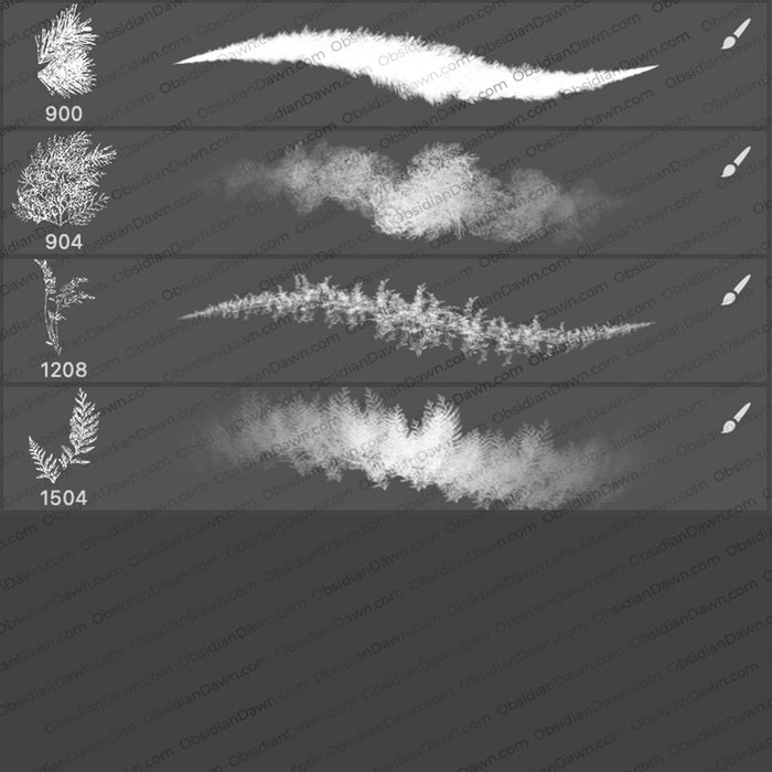 Vegetation Stroke Brushes - Photoshop, Procreate, GIMP