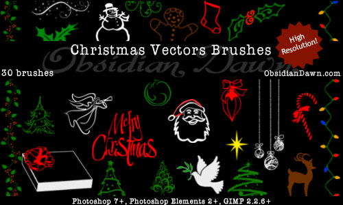 Snowflake Vectors Brushes