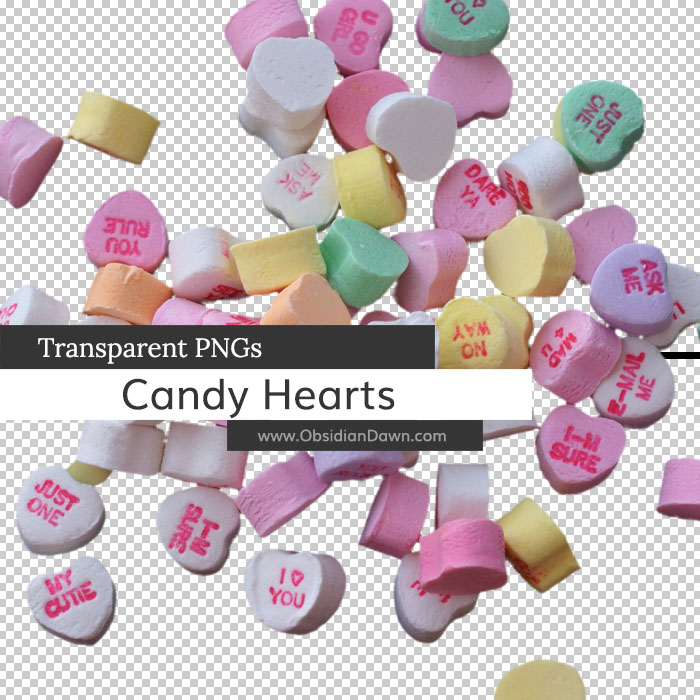 Candy Hearts PNGs