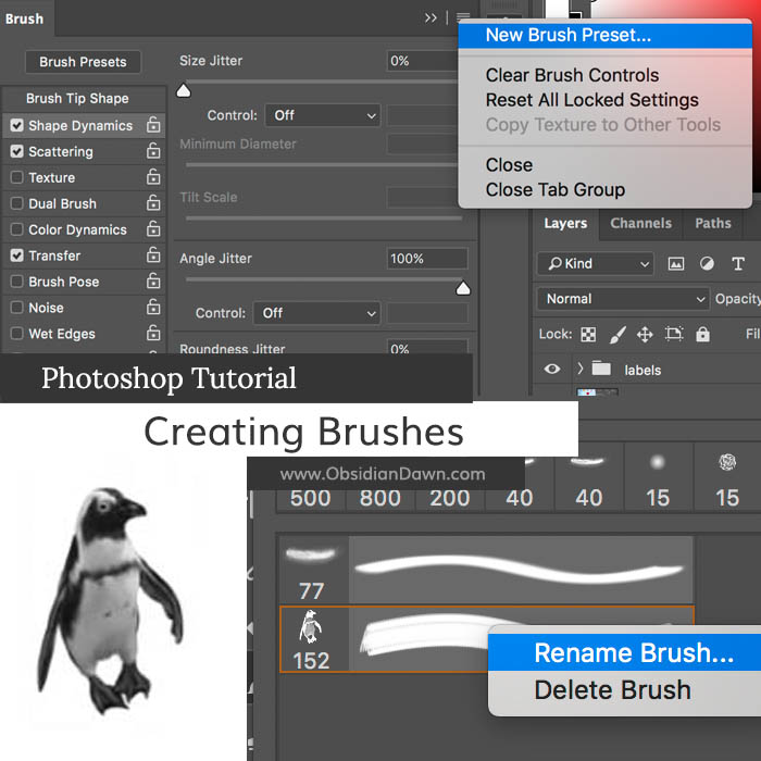 Creating Photoshop Brushes Tutorial