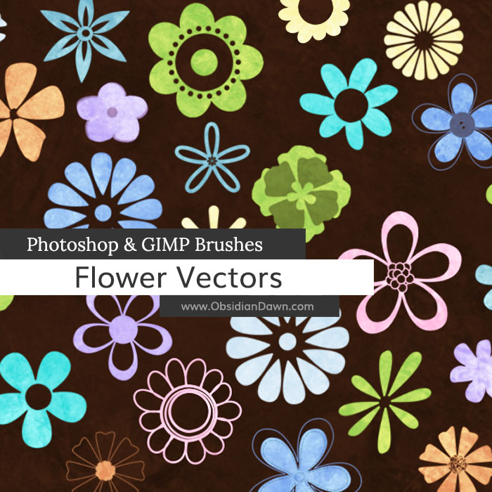 Flower Vectors Brushes