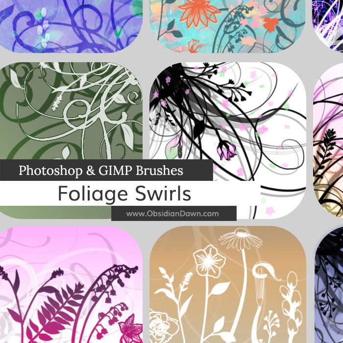 “Foliage Swirls Brushes