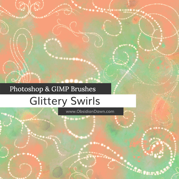 Glittery Swirls Brushes