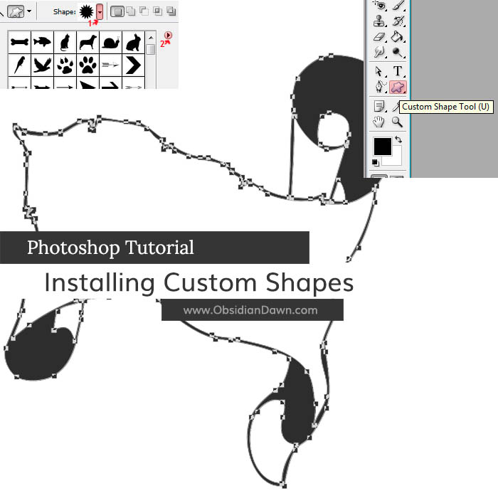 Installing & Using Photoshop Custom Shapes Tutorial Installing & Using Photoshop Custom Shapes Tutorial
