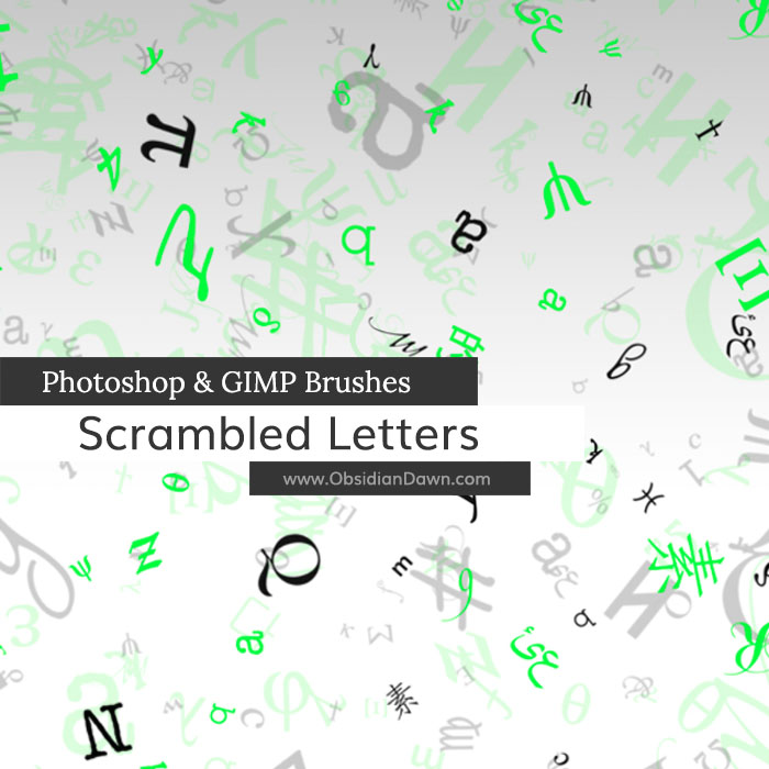 Scrambled Letters & Symbols Brushes